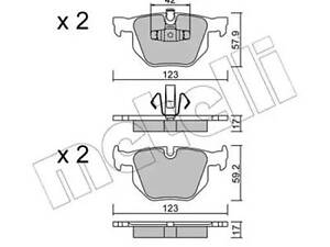 Комплект тормозных колодок на Seria 3, X1