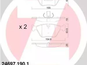 Комплект тормозных колодок на Seria 5, Seria 6