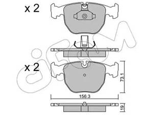 Комплект тормозных колодок на Seria 5, Seria 7, X3, X5