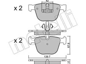 Комплект тормозных колодок на Seria 5, Seria 7