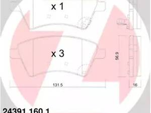 Комплект гальмівних колодок на SX4, Sedici