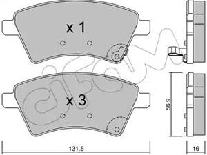 Комплект гальмівних колодок на SX4, Sedici