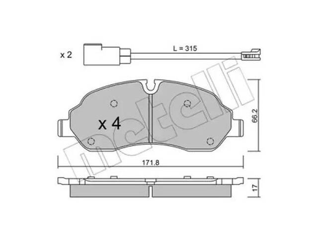 Комплект тормозных колодок на Tourneo Custom, Transit, Transit Custom