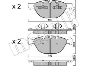 Комплект тормозных колодок на X5, X6