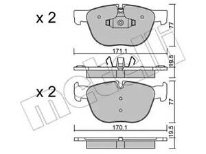 Комплект тормозных колодок на X5, X6