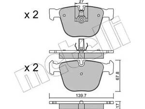 Комплект тормозных колодок на X5, X6