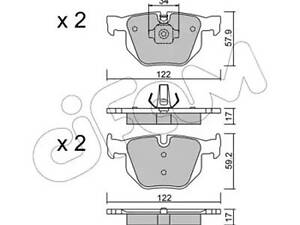 Комплект тормозных колодок на X5, X6