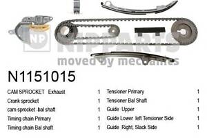 Комплект ланцюга ГРМ для моделей: NISSAN (X-TRAIL, PRIMERA, PRIMERA, PRIMERA, TEANA)