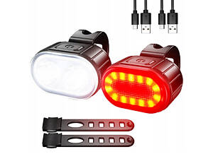 Комплект велоліхтар 800 лм та задній ліхтар. Водонепроникний велосипедний ліхтар RESTEQ