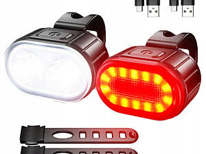 Комплект велоліхтар 800 лм та задній ліхтар. Водонепроникний велосипедний ліхтар RESTEQ