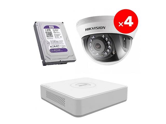 Комплект видеонаблюдения Hikvision Light-3-4