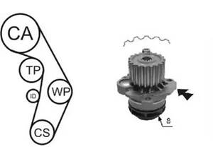 Комплект водяного насоса / зубчатого ремня на A3, A4, A6, Alhambra, Altea, Altea XL, Bora, Eos, Galaxy, Golf, Ibiza, ...