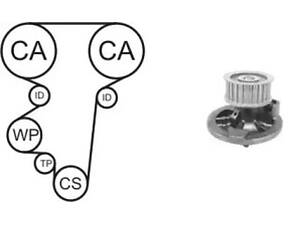 Комплект водяного насоса/зубчатого ремня на Astra F, Calibra, Evanda, Lacetti, Leganza, Nubira, Omega B, Rezzo, Vec.
