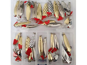 Комплект вращающихся блесен для рыбаков 36 штук. Мормышки вертушки. Мормышка колебания