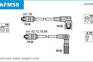 Комплект высоковольтных проводов для моделей: ALFA ROMEO (SPIDER, 75)