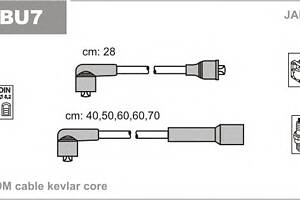 Комплект высоковольтных проводов для моделей: AUDI (100, 100,100,100), VOLKSWAGEN (PASSAT,PASSAT)