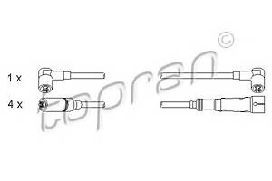 Комплект высоковольтных проводов для моделей: AUDI (80, 80,80,80), SEAT (CORDOBA,TOLEDO,IBIZA), VOLKSWAGEN (PASSAT,PASS