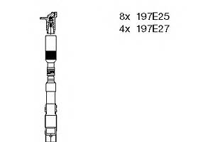 Комплект высоковольтных проводов  для моделей: CHRYSLER (CROSSFIRE, CROSSFIRE), MERCEDES-BENZ (SL,C-CLASS,E-CLASS,C-CLAS