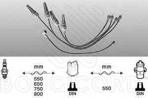 Комплект высоковольтных проводов для моделей: CITROËN (BX), PEUGEOT (104,104,205,205,205,205)