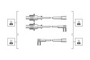Комплект высоковольтных проводов для моделей: CITROËN (BX, BX), PEUGEOT (205,309,405,405)