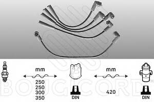 Комплект высоковольтных проводов для моделей: MG (MIDGET), RENAULT (FUEGO,18,18,18), TRIUMPH (SPITFIRE)
