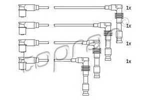 Комплект высоковольтных проводов для моделей: OPEL (CORSA, ASTRA,ASTRA,VECTRA,VECTRA,VECTRA,ASTRA,TIGRA)