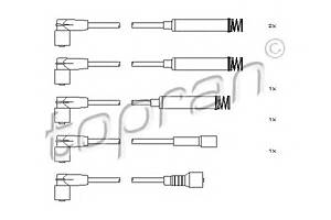 Комплект высоковольтных проводов для моделей: OPEL (KADETT, KADETT,KADETT,KADETT,ASTRA,ASTRA,ASTRA,KADETT,ASTRA,ASTRA,K