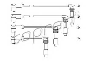 Комплект высоковольтных проводов для моделей: OPEL (OMEGA, VECTRA,VECTRA,VECTRA,ASTRA,ASTRA,OMEGA,ASTRA)