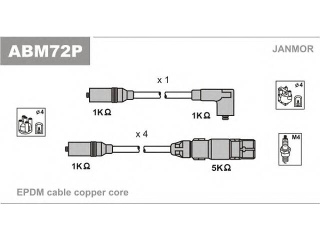 Комплект высоковольтных проводов для моделей: SEAT (CORDOBA, IBIZA,CORDOBA), VOLKSWAGEN (PASSAT,PASSAT,POLO,POLO,GOLF)