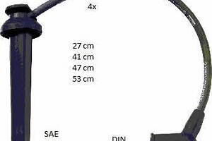 Комплект высоковольтных проводов зажигания ZEF1635