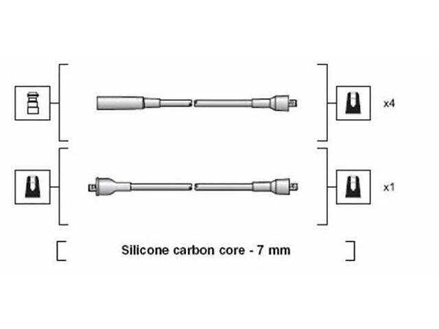 Комплект высоковольтных проводов зажигания