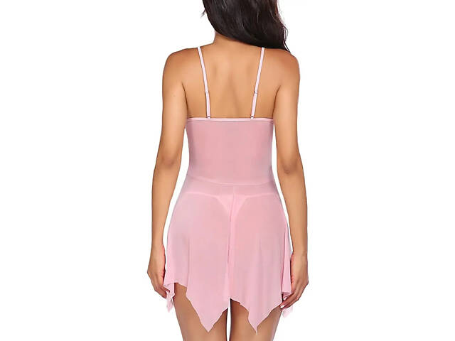 Комплект We Love пеньюар-розлятайка та стринги 2XL Рожевий (pink_2xl_DLSC432) - Фото 2