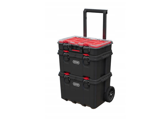 Комплект ящиків на колесах Keter Stack N Roll - Фото 1