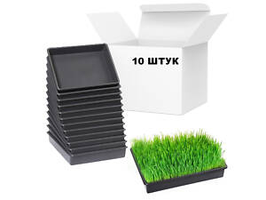 Комплект із 10 лотків піддонів для розсади 40×26×8,5 см (9 л)