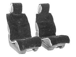 Комплект з 2 накидок на сидіння чохол для автомобіля з натурального хутра овчини (мутона) сірий