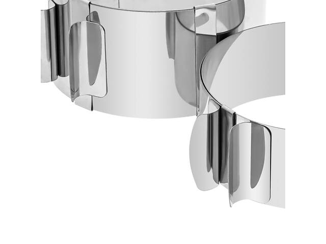 Комплект з 2 розсувних форм кільце для випікання збирання бенто-тортів та викладки салатів 12-20 см H 5 та 6.5 см - Фото 7