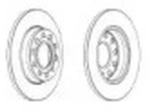 Комплект задних тормозных дисков (2 шт) на A4