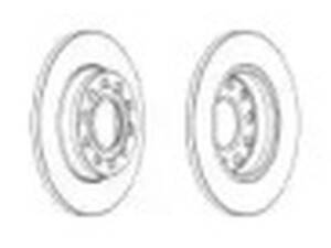Комплект задних тормозных дисков (2 шт) на A4