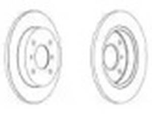 Комплект задніх гальмівних дисків (2 шт) на Almera