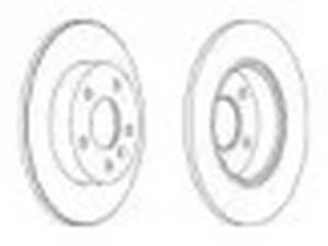 Комплект задніх гальмівних дисків (2 шт) Astra G, Astra H, Combo C, Corsa C, Meriva, Zafira A, Zafira B
