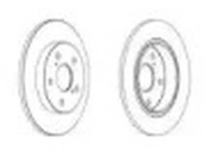 Комплект задних тормозных дисков (2 шт) на Auris, Corolla