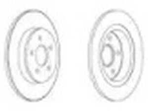 Комплект задних тормозных дисков (2 шт) на C-MAX, C30, Focus, S40, V40, V50