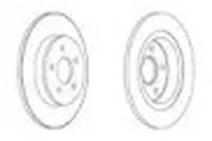 Комплект задних тормозных дисков (2 шт) на C-MAX, C30, Focus, S40, V40, V50