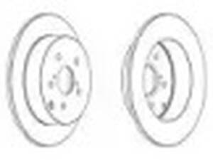 Комплект задних тормозных дисков (2 шт) на Corolla