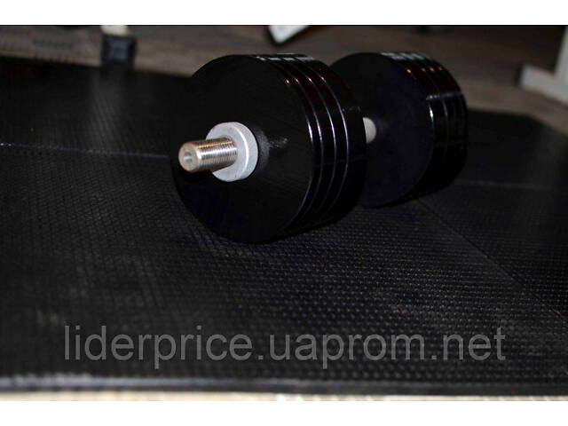 Комплект захисного покриття з литої гуми під лаву, штангу, гантелі, 1х2м - Фото 5