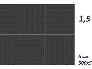 Комплект захисного покриття з литої гуми під лаву, штангу, гантелі, 1х1,5 м