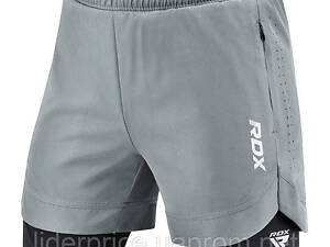 Компресійні шорти для RDX MMA T16 2-в-1 GREY/BLACK-XL, Оригінал!