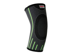 Компресійний налокітник MadMax MFA-283 3D Compressive elbow support Dark grey/Neon green (1шт.) M