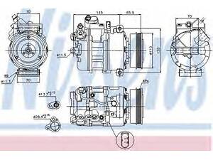 Компресор AI A 4S 4(00-)1.9 TDi(+)[OE 8E0260805T] NISSENS 89023 на AUDI A4 (8E2, B6)