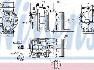 Компресор AI A 4S 4(00-)1.9 TDi(+)[OE 8E0260805T] NISSENS 89023 на AUDI A4 (8E2, B6)